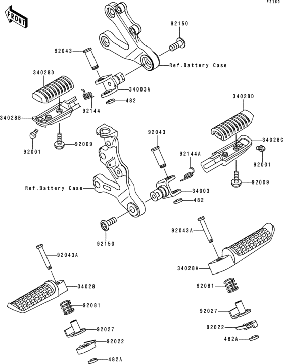 ZX900 Подножки
