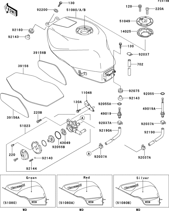 Fuel tank(1/2)(zx600-f3)