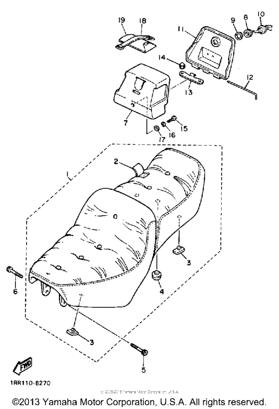 XV700SSC Сиденье
