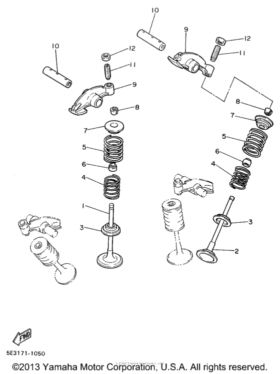XV1100H Клапана