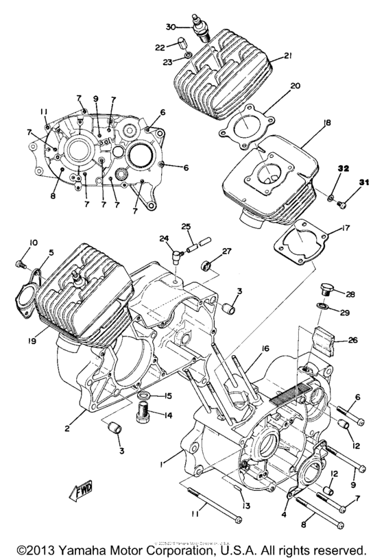 Crankcase-cylinder