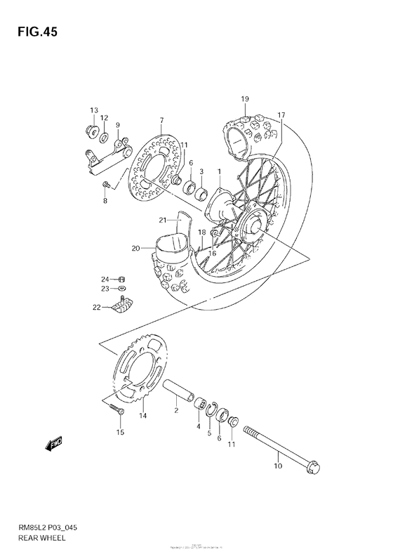 Rear Wheel (Rm85L)