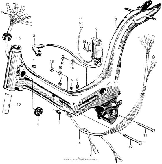 Frame + wire harness
