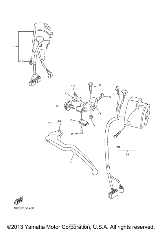 YZF-R1 Рулевые переключатели