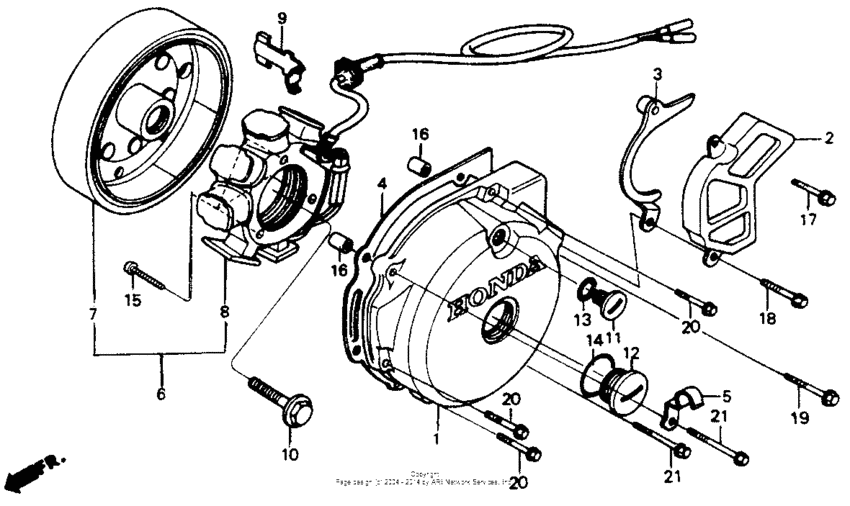 Left crankcase cover 84-85
