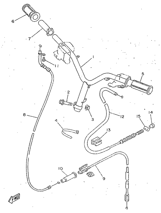 Steering handle. cable