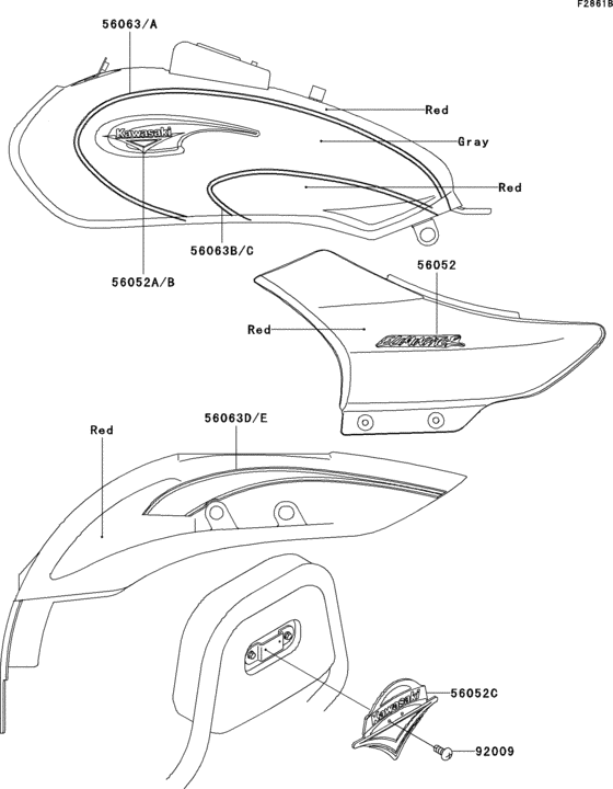 BN125 Decals(red / gray)