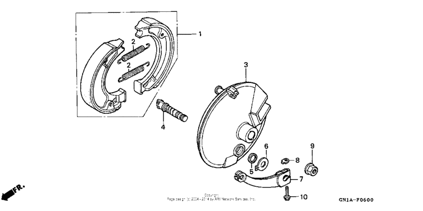Front brake + front brake panel