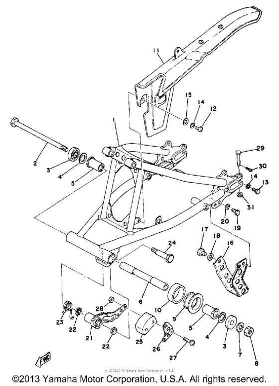 Swing arm - chain case