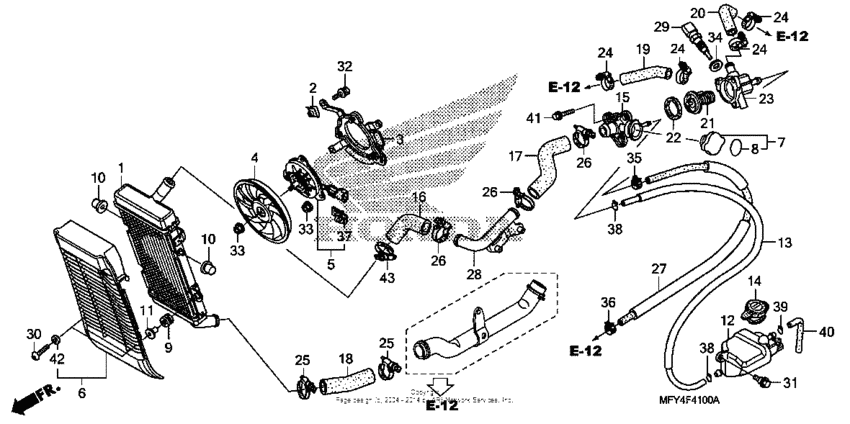 VT1300CR (ABS) Радиатор