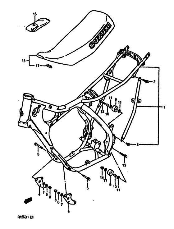 RM250 Frame-seat