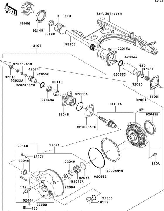 Drive shaft/final gear(1/2)