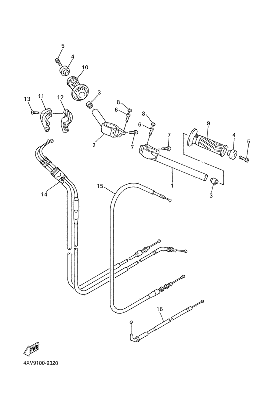 Steering handle. cable