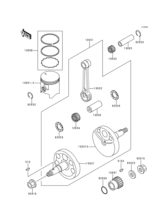 Crankshaft/piston
