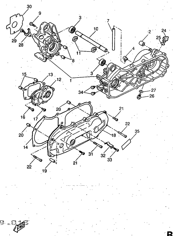 YQ50 Картер двигателя