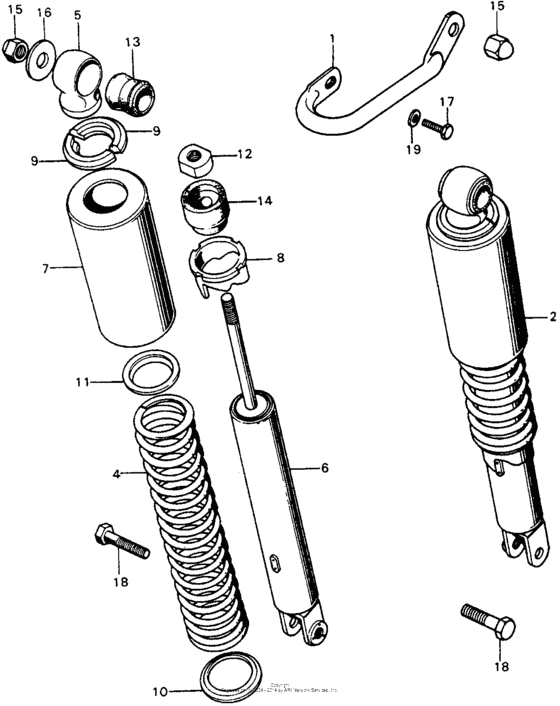 Rear shock absorber k5-k7