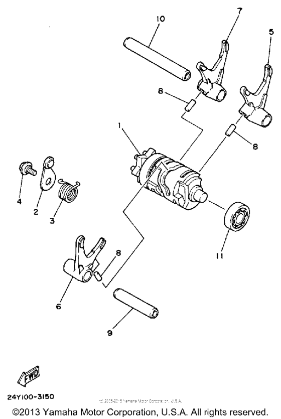 Shift cam-fork