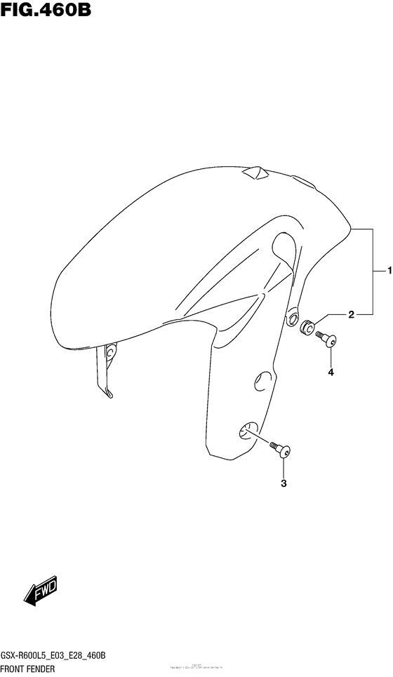 GSX-R600 Front Fender (Gsx-R600L5 E28)