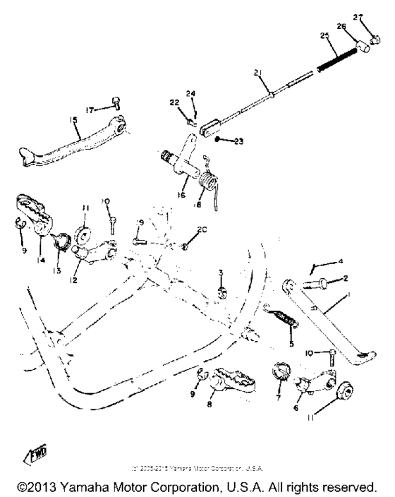 Stand - footrest - brake pedal