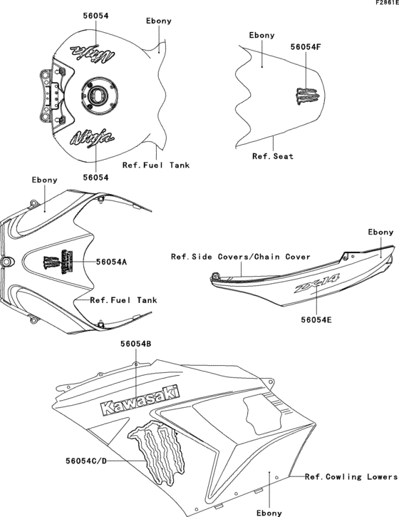 ZX1400 Decals(ebony)(c9fb)