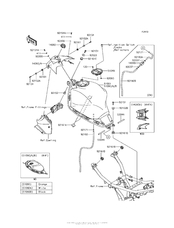 EX650 Топливный бак