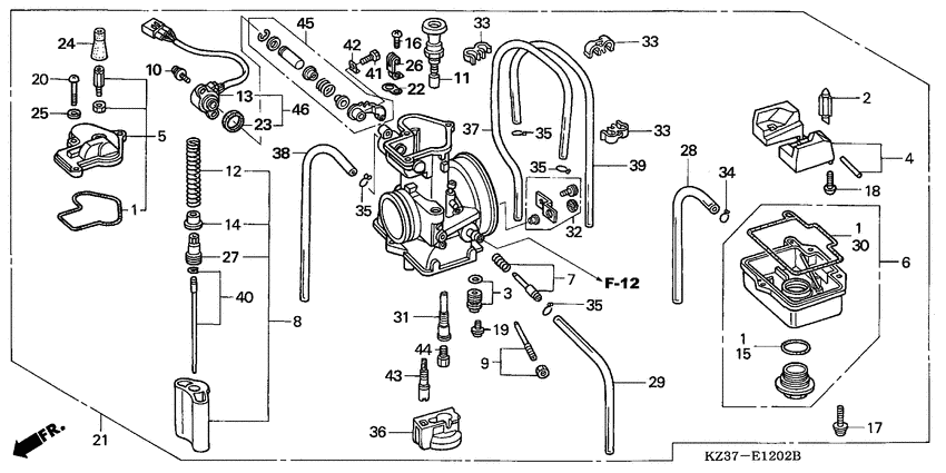 CR250R Carburetor assy