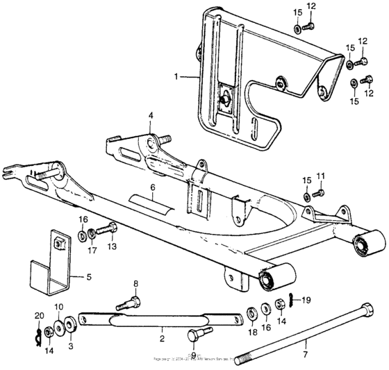 Swingarm + chain case