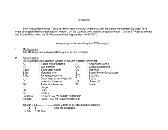 UX50 Catalog preface