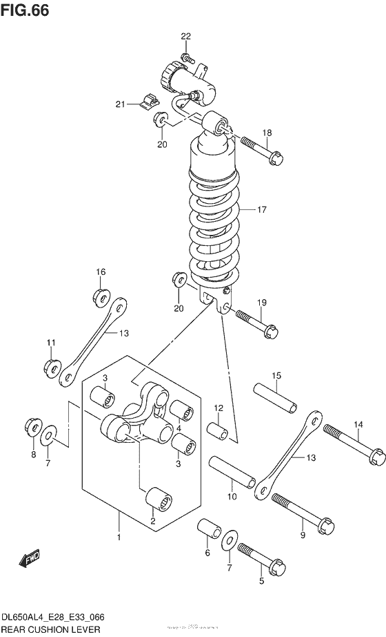 Rear Cushion Lever (Dl650Al4 E33)