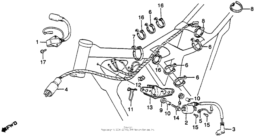 Wire harness + c.d.i. unit + ignition coil