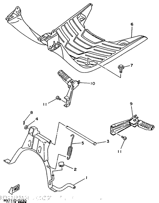 Stand. footrest