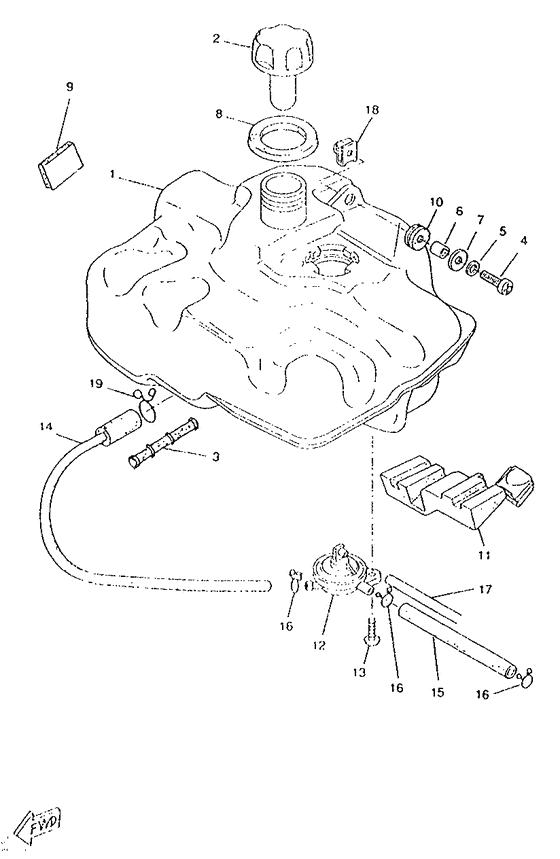 CW50RS Топливный бак