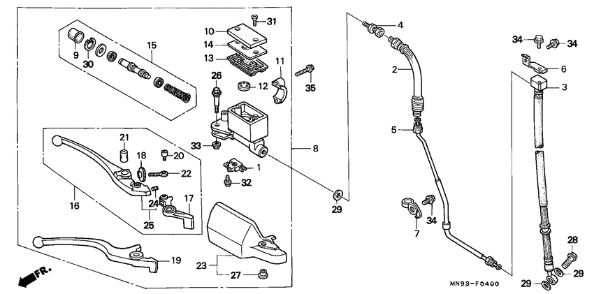 Fr. brake master cylinder