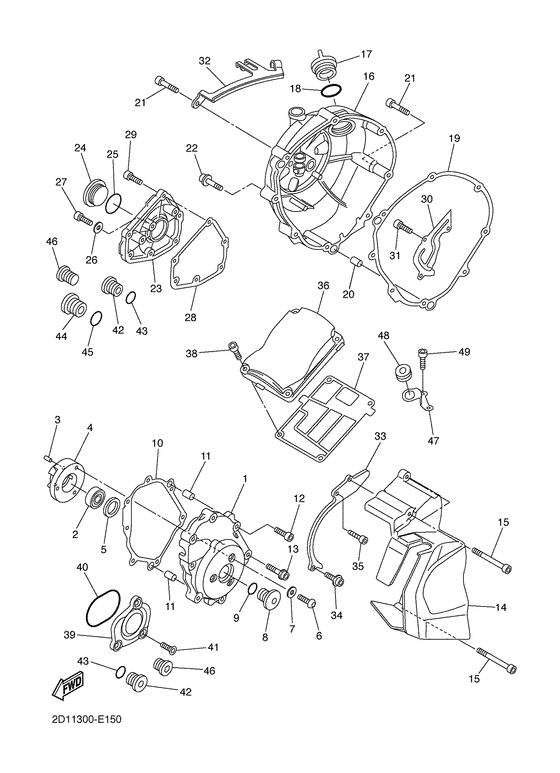 FZ1-S Крышка картера двигателя