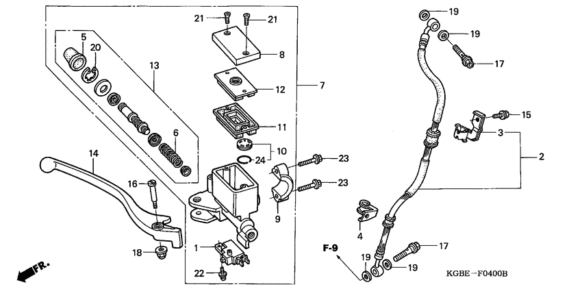Fr. brake master cylinder