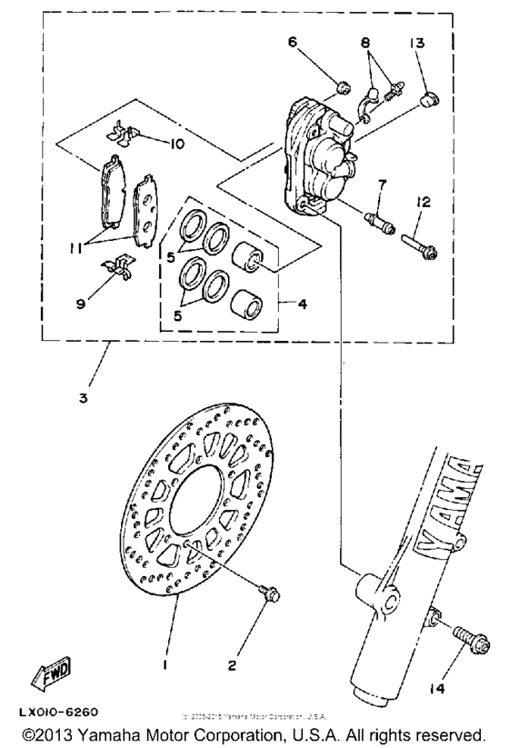 Front brake-caliper