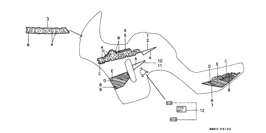 XL600V Stripe / mark