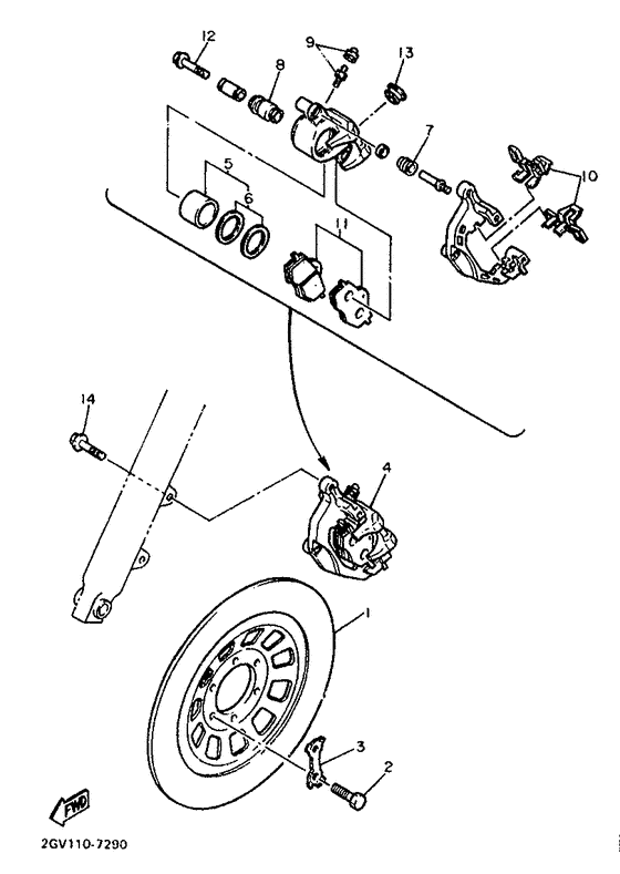 Front brake. caliper