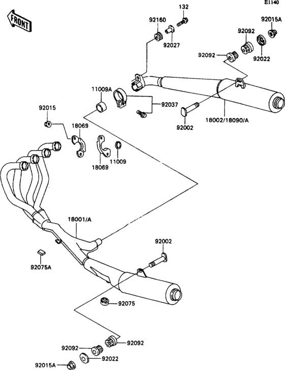 ZX1100 Глушитель
