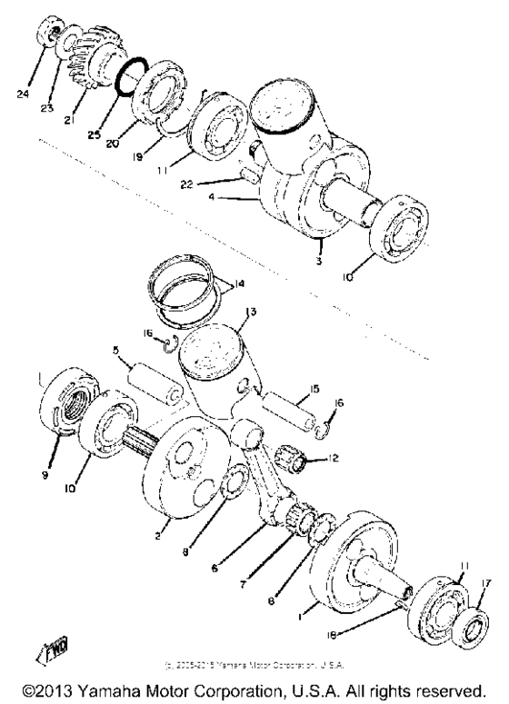 Crank piston