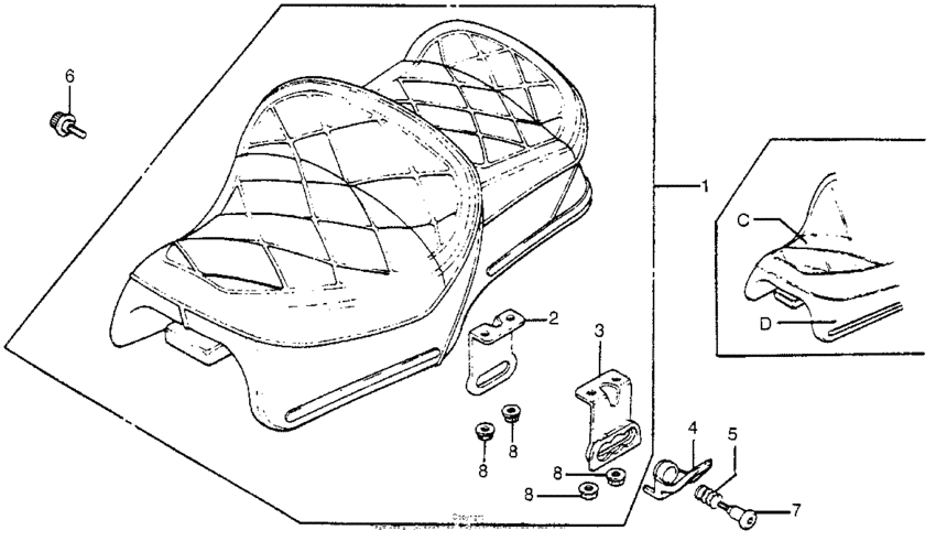 GL1100A Сиденье
