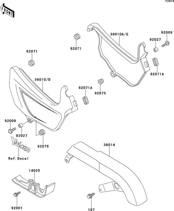 Side covers/chain cover(en500-a1/a2/a3)