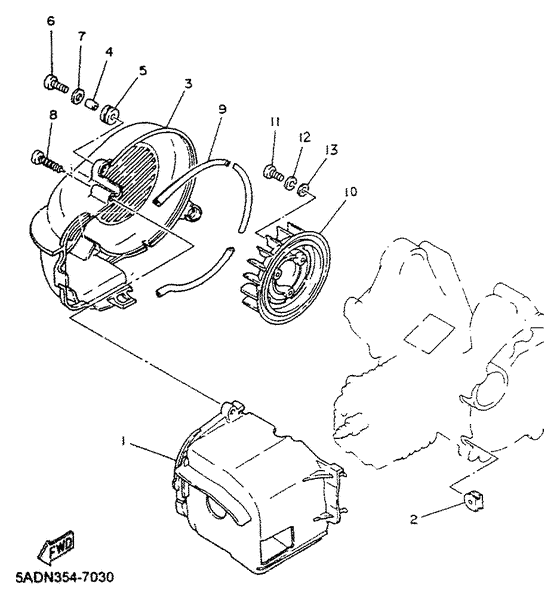 YN50R Air shroud. fan