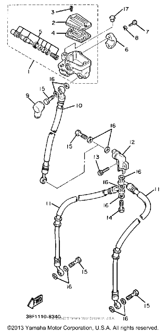 FZR400SWC Главный тормозной цилиндр