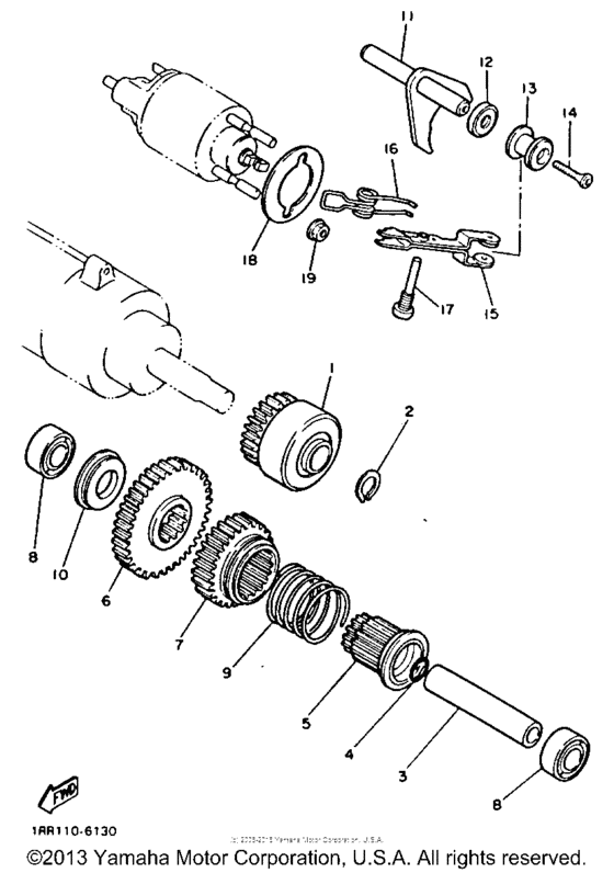 XV750B Муфта стартера
