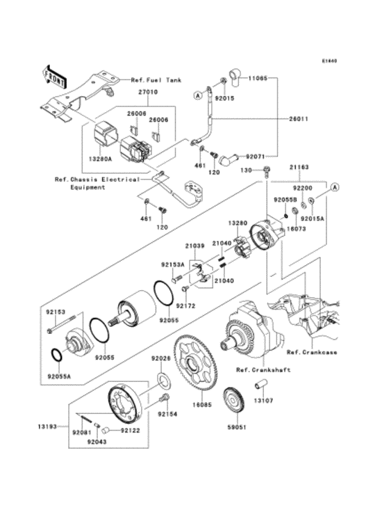 Starter motor/starter clutch