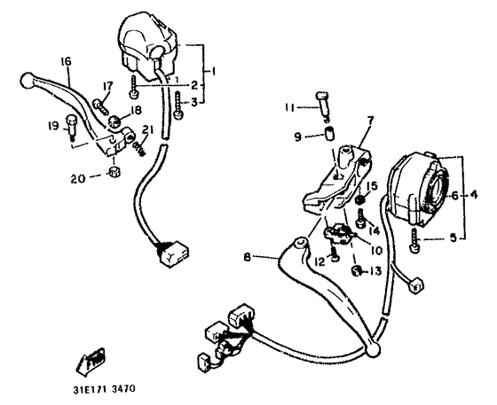 Handle switch. lever