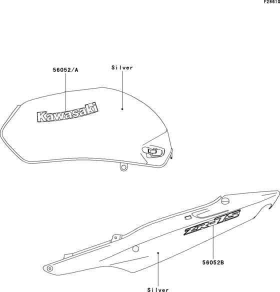 ZR750 Decals(silver)(h4 / h5)