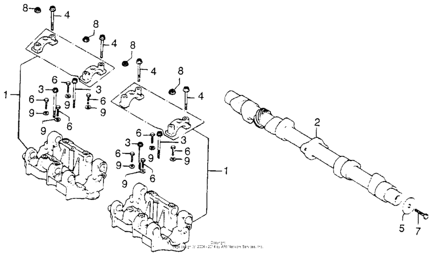 CB750 Camshaft + camshaft holder