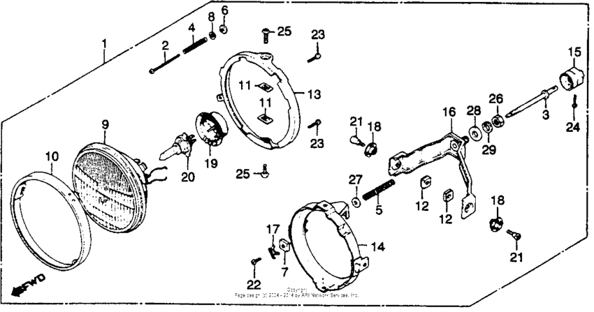 1100i/a headlight